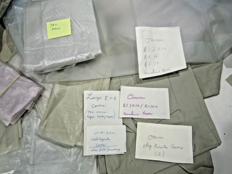 Lot 36 Vintage & Modern Cash Reigster POS Dust Covers Brother Samsung ECR Omron gallery