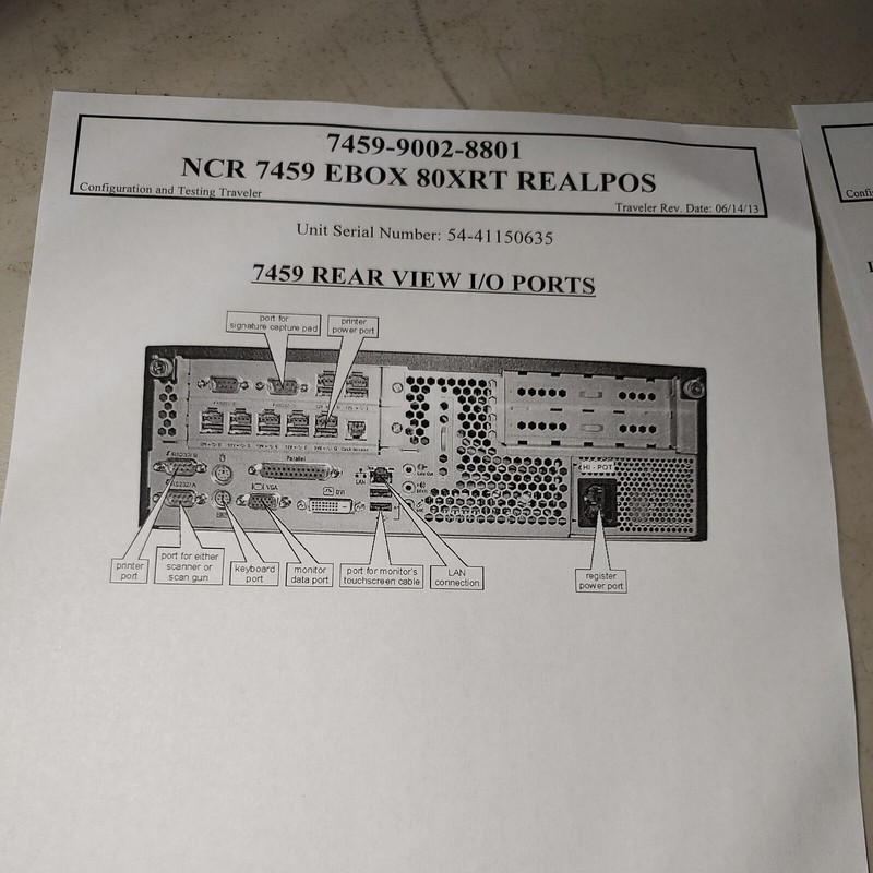 NCR REALPOS REGISTER TERMINAL 7459-9002-8801 EBOX 80XRT gallery