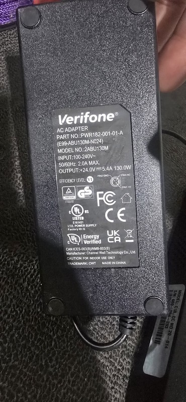 Verifone C18 POS System w/ Display Stand & AC Adapter PWRLT 20016-01-A gallery