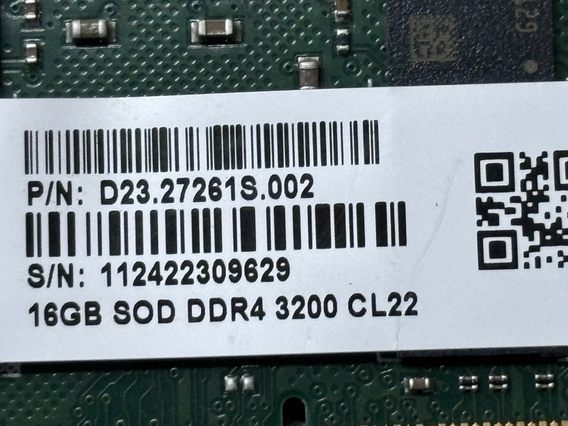 Apacer Memory 16GB SOD DDR4 3200. PN 3AA01429000 - 3AC00739700 Toshiba TCx700 gallery