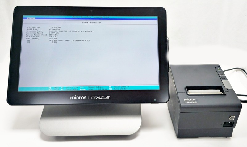 Oracle Micros Workstation 6 I5 15.6″ 8GB 7321804(650) PoS Terminal W/Epson TM…