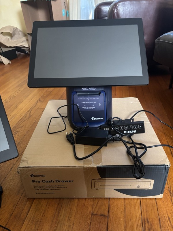 EPOSNOW POS System Full Set (2 Registers, 2 Printers, 2 Scanners, 1 Cash Drawer) gallery
