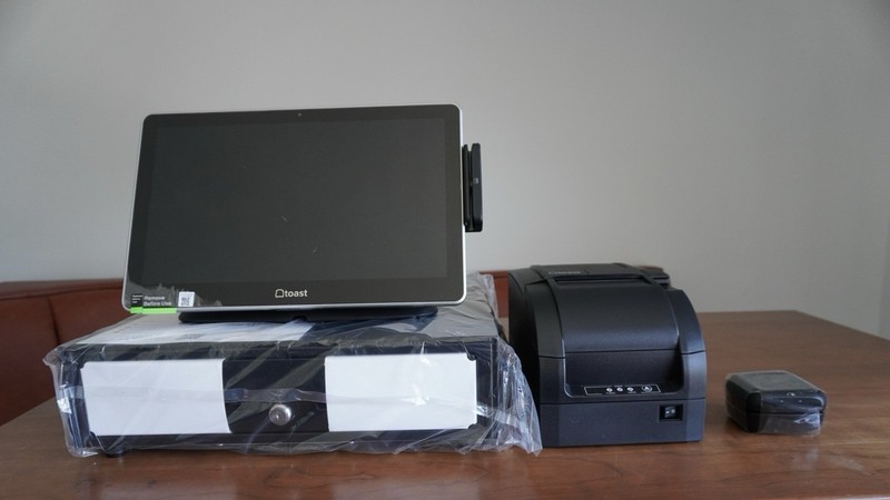 Toast POS System Touchscreen Terminal, Card Reader, Tap Printer with Cash Drawer