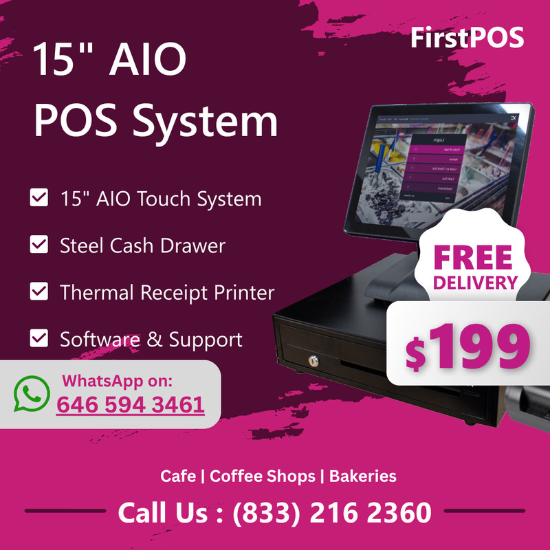 Brand New Complete POS System, Cash Register for Cafes, Coffee Shops