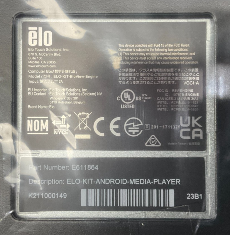 Elo Backpack APQ8053 2GB 16GB Android7.1 E611864 ✨🔥✨NEW! SEALED INSIDE!✨🔥✨ gallery