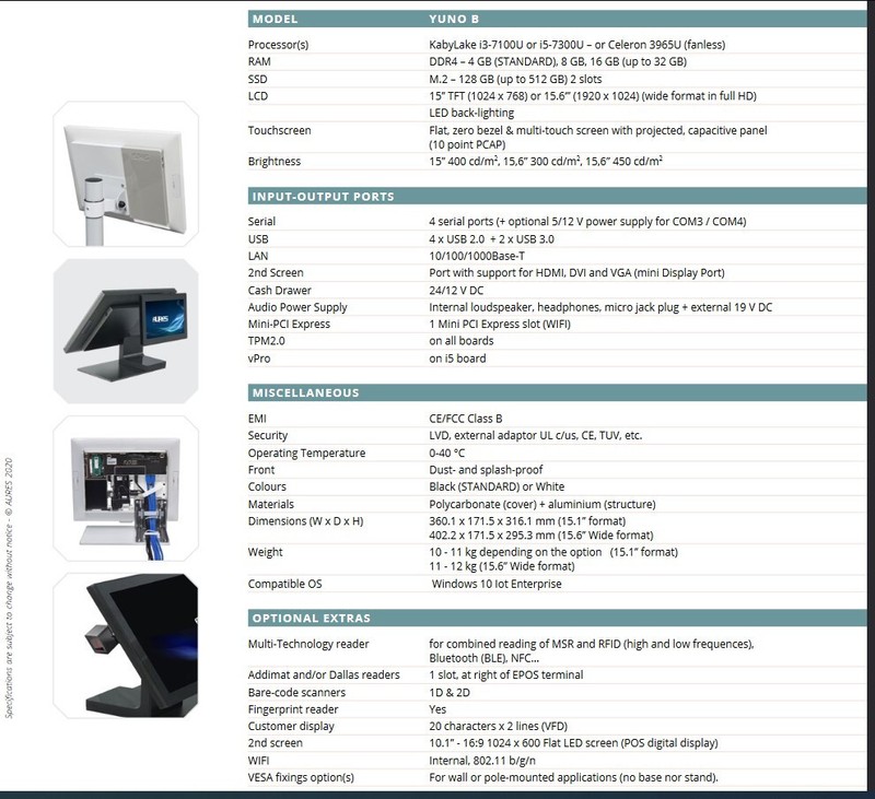 Aures Yuno B POS System gallery