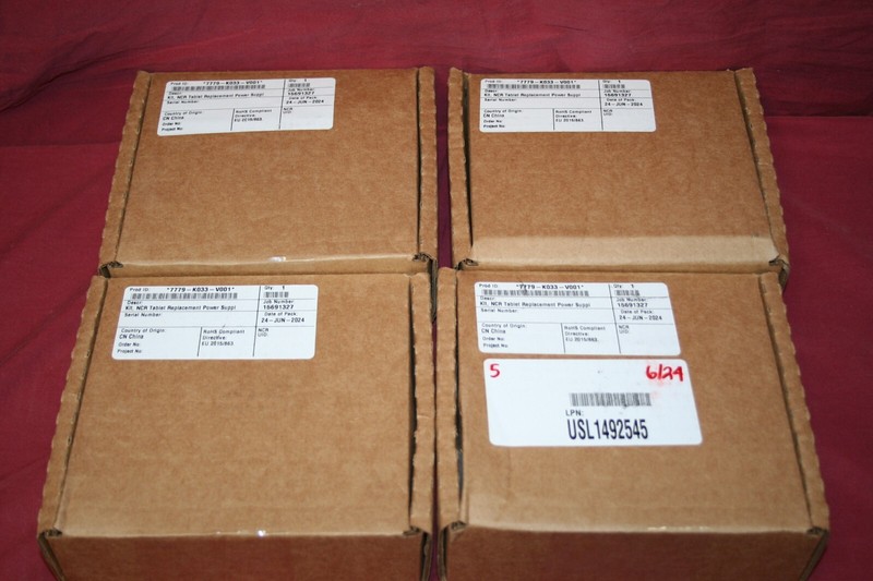 Lot of 4 NCR 7779-K033 NCR Tablet Power Adapter-See Photos