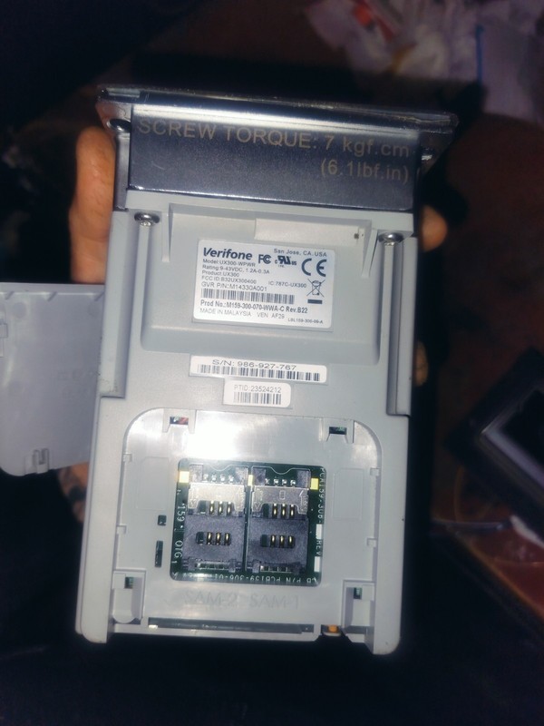 Verifone UX300 -WPWR credit Card Reader gallery