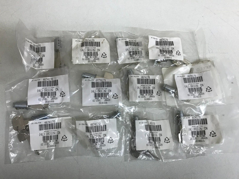 LOT of 12 NEW IBM Toshiba 4674170 Lock Cylinder Key Set w/ Keys POS Cash Drawer
