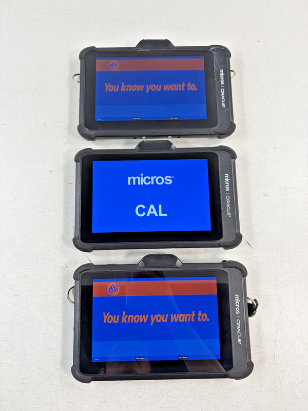 Lot of 15 Micros Oracle DT317CR Mobile POS Ruggedized Tablet With 2 Docks gallery