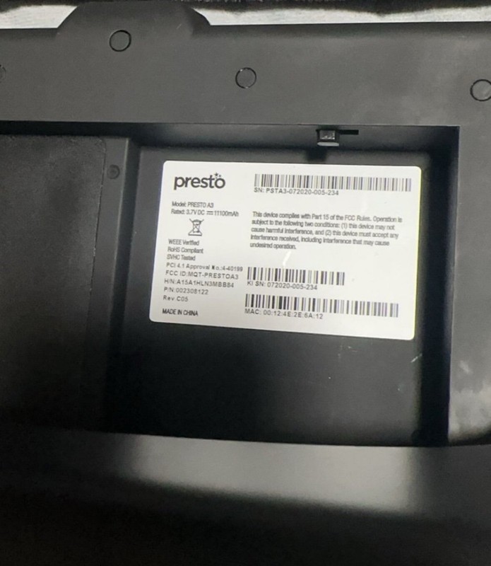 ELACARTE PRESTO A3 POINT-OF-SALE POS SYSTEM gallery