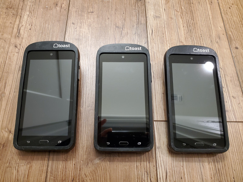 LOT Of (3) Toast Flex POS Go 1 Handheld Tablet Mobile Computer - TG100
