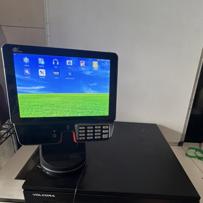 Volcora POS Touchscreen Terminal w/ Keypad Stand + Cash Drawer, Black gallery