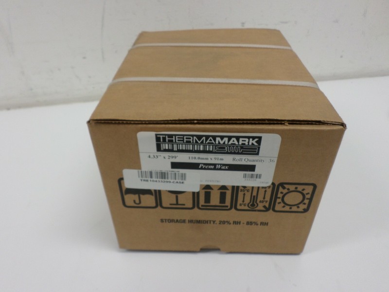 Thermamark TTRSW Prem Wax Thermal Transfer Ribbon 4.33" X 299" 36/Case gallery