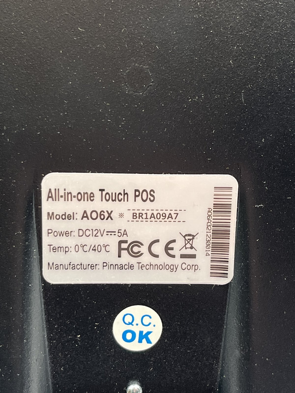 PINNACLE TECHNOLOGY AO6X ALL-IN-ONE TOUCH POS WITH CORDS gallery