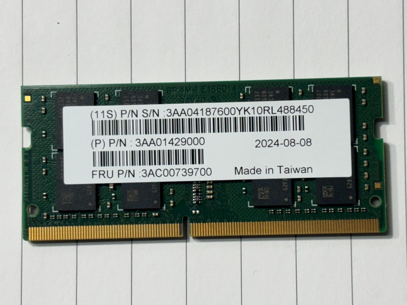 Apacer Memory 16GB SOD DDR4 3200. PN 3AA01429000 - 3AC00739700 Toshiba TCx700 gallery