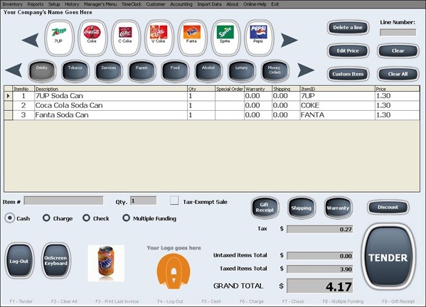 Point of Sale POS system Includes Software Barcode Scanner Thermal Printer Cash gallery