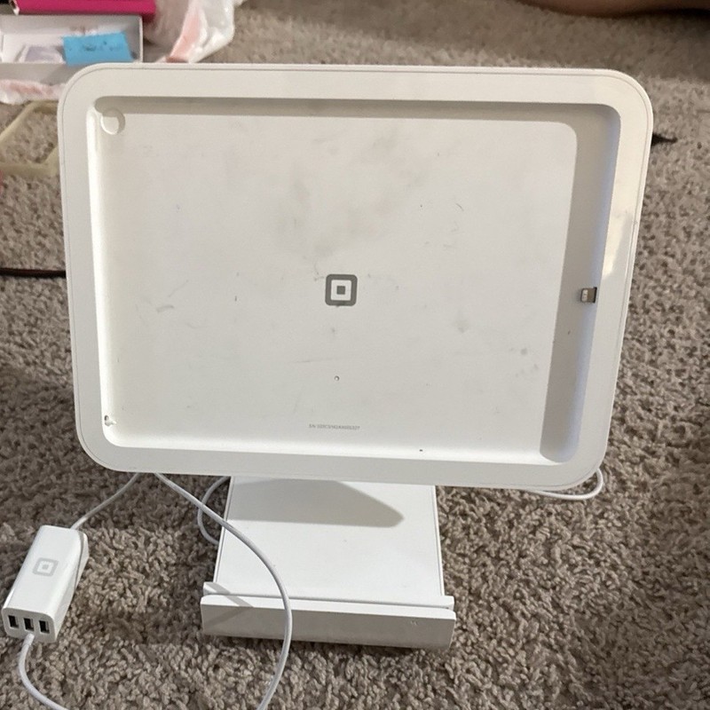 Square Retail POS System Terminal Stand with Power Adapter Included White