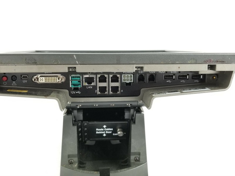 NCR P1230-0032-BA Intel Atom D2560 2GHz 4GB RAM Crack in Screen No AC Adapter. gallery