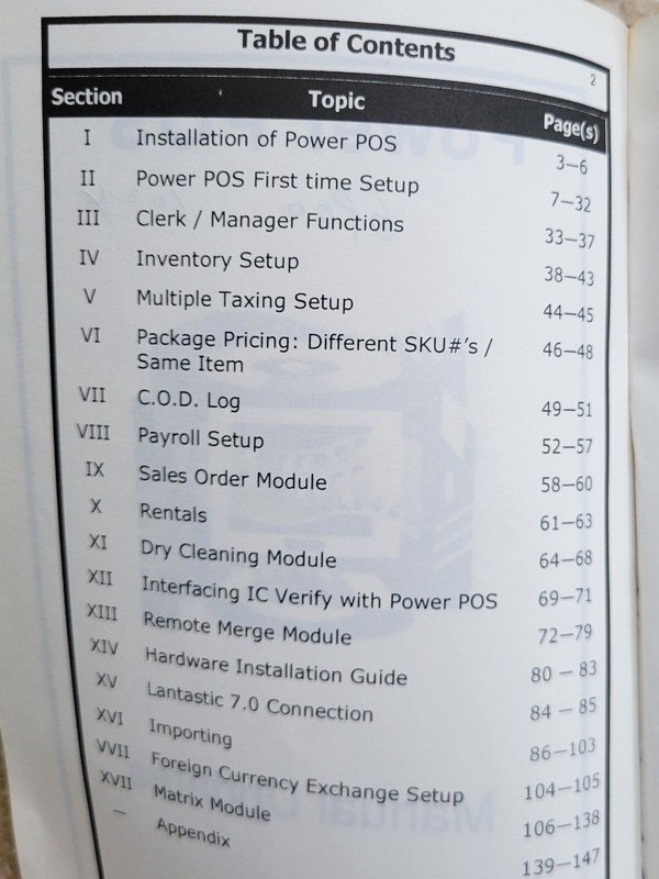 Vintage - Power POS, Point of Sale User's Manual gallery