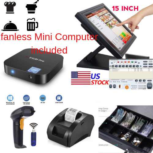 NEW mini Fanless PC Pole Display POS Point of Sale System Kit Retail Store