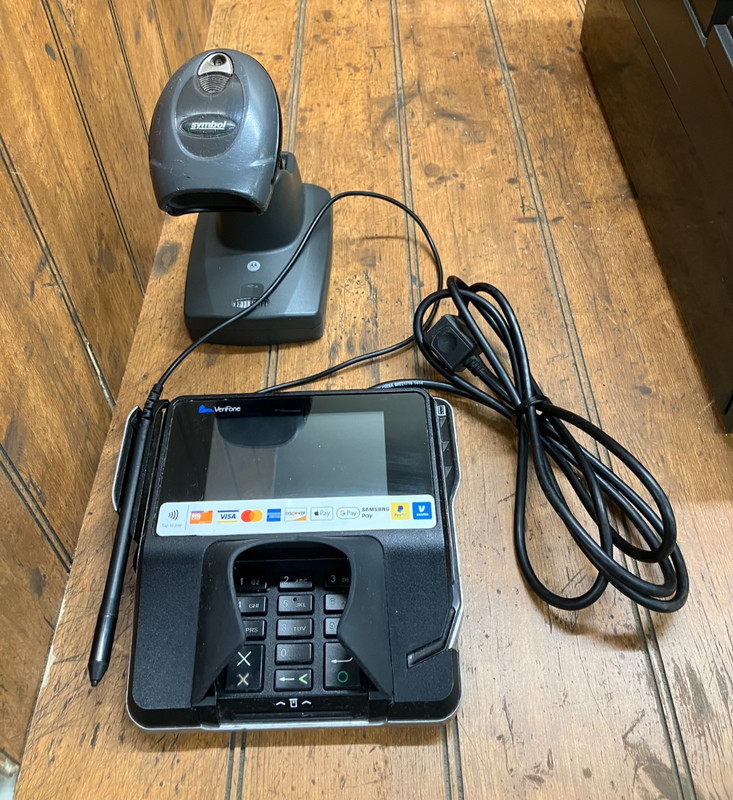 NCR Real POS 7616 w/ Monitor Keyboard Printer Scanner Card Reader Cash Drawer #4 gallery
