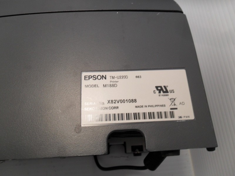 black Epson M188D POS Receipt Printer w/Charger gallery