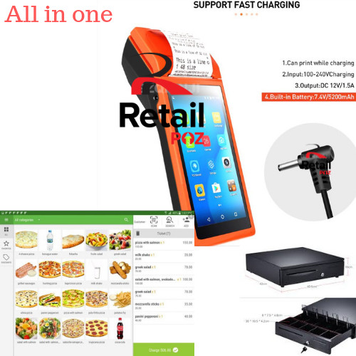 All in one Entry level POS Point of Sale System Combo Kit Retail Store PDA CASH