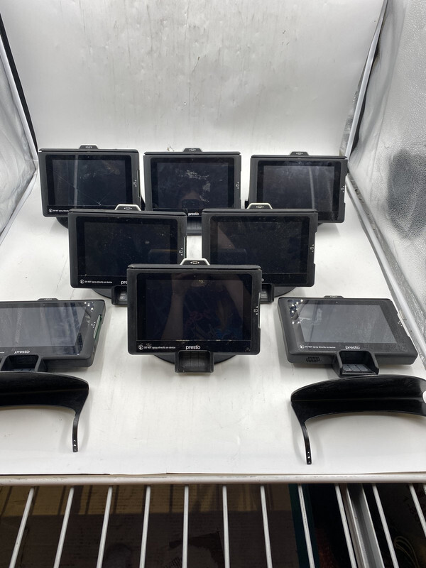 LOT OF 7 ELACARTE 2308122 PRESTO A3 POINT-OF-SALE POS SYSTEMS WITH STANDS