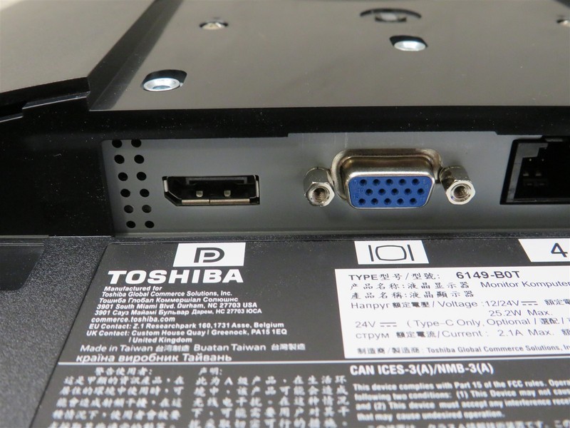 Open Box Toshiba TCx 6149-B0T 15" Touchscreen Display Monitor gallery