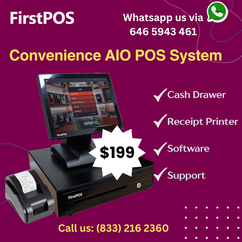 15″ All in One Touchscreen Cash Register Till System For Convenience Store