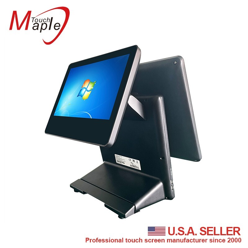 POS touch computer all in one I5/8G/128SSD/15" with 10.1" second display gallery