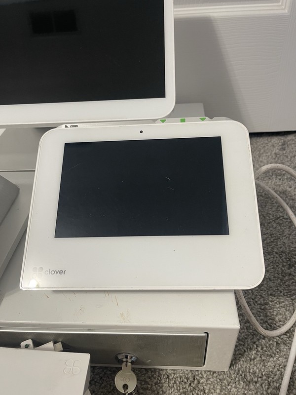Clover Pro POS System Display S503, Printer P500, Cash Box, Card C503 LOCKED A gallery