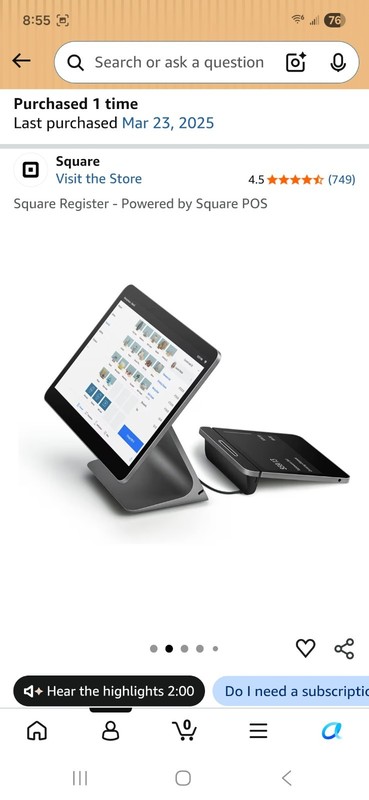 Square Square Register POS System Bundle w/ 16″ Cash Drawer & Thermal Printer