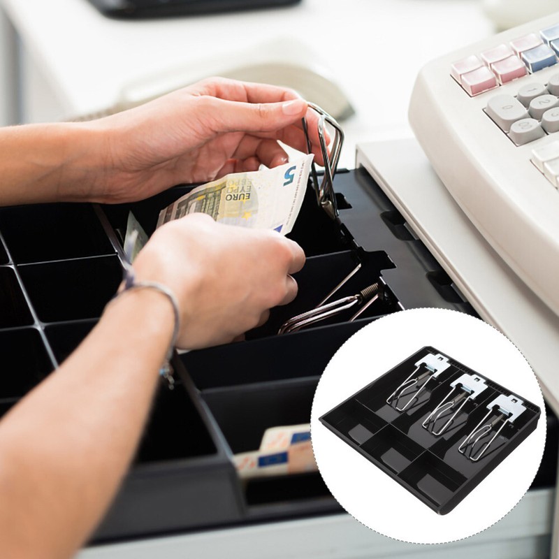 1PC Metal Cash Register Drawer Insert Tray Money Storage under Counter Black gallery