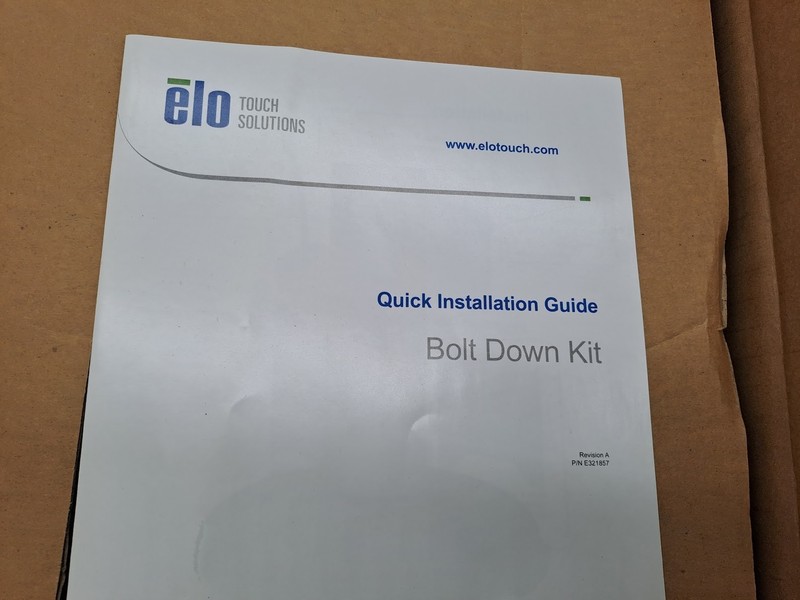 ELO TOUCH SOLUTIONS BOLT DOWN KIT P/N E321857 gallery