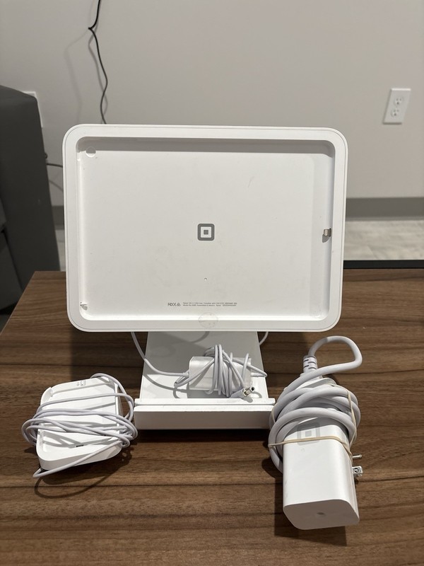 Square Stand POS Terminal Base & Dock Kit (Model S089) - White Countertop Mount