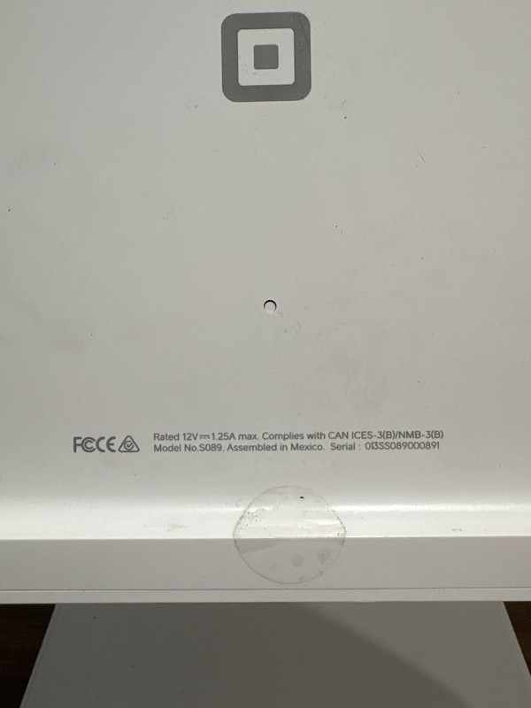 Square Stand POS Terminal Base & Dock Kit (Model S089) - White Countertop Mount gallery