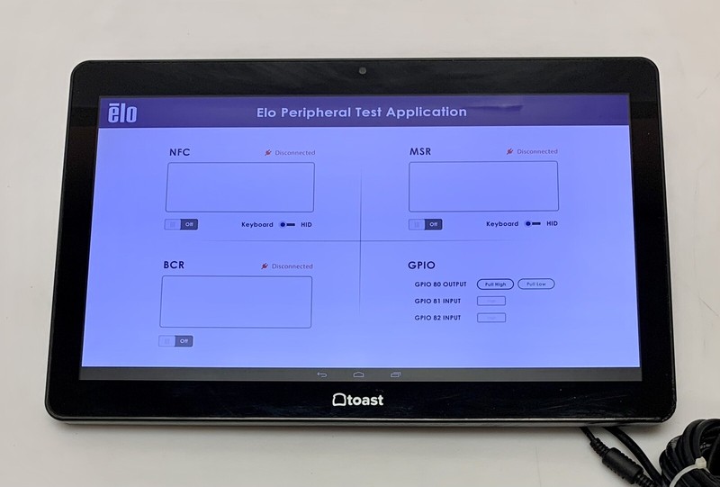 Elo MSM8690 Touch Screen Tablet W/ Toast POS, Ethernet & Power Adapter Cables gallery