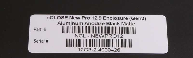 nClose New Pro Enclosure; Aluminum Anodize Black Matte, for 12.9" iPad gallery