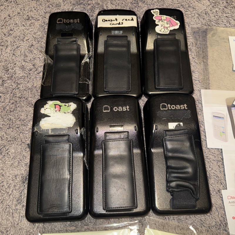 LOT Of 6 Toast Go 2 POS Handhelds With Extras Untested As Is See Description gallery