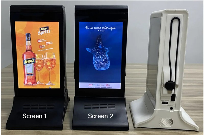 4G RAM 32 Storage Full View Dual Touch Screen Advertising Digital Signage gallery