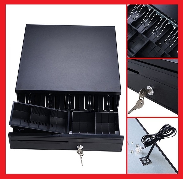 Point of Sale POS: USB Thermal Receipt Printer + Cash Drawer Register Box 5Bill gallery