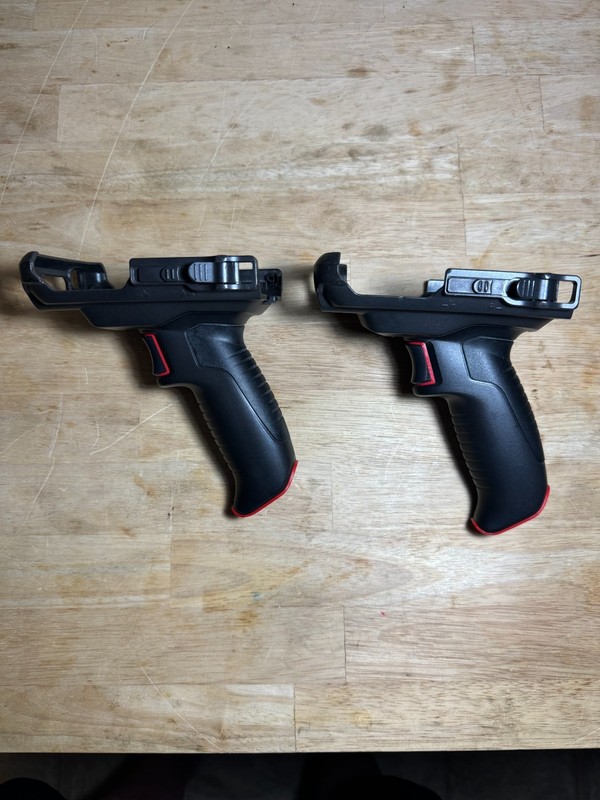 Lot of 2 Honeywell PC SCAN HANDLE, CT60-XP-SCH-DR, 1 broken clip parts only