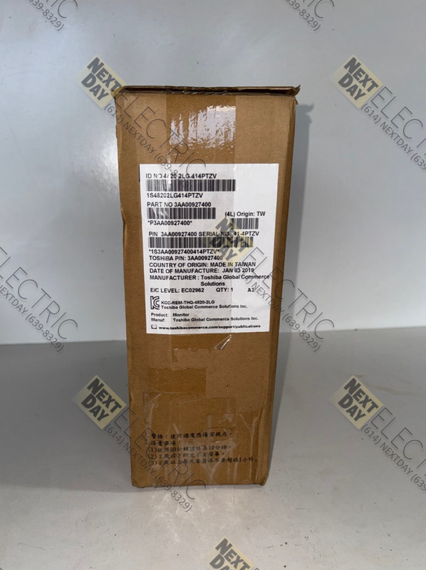 Toshiba, 3AA00927400, POS Point Of Sale Display Terminal Touchscreen 12″ Retail