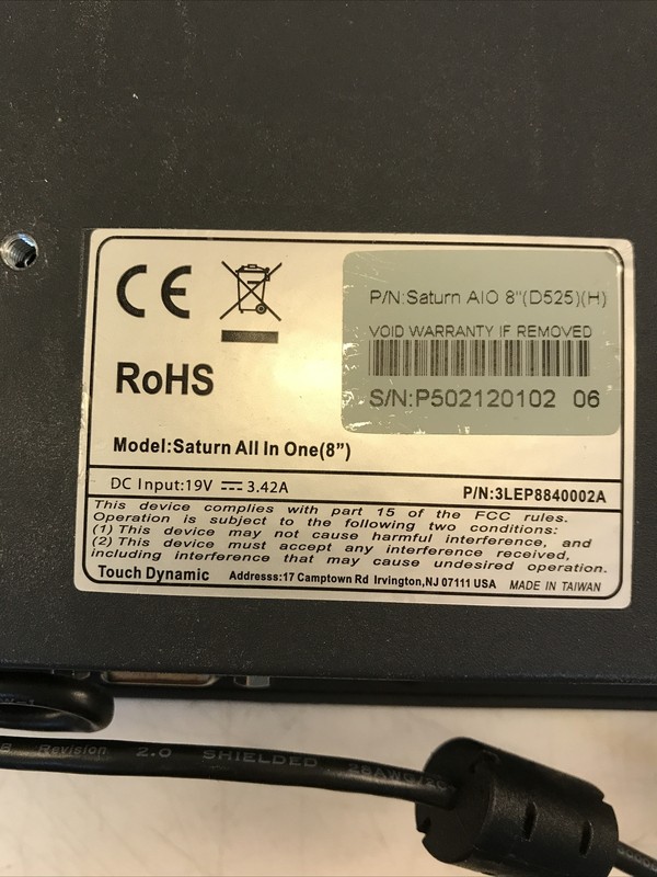 Saturn all in one POS System Atom D525 1.80GHz 1.80GHz 2GB Boot to BIOS gallery