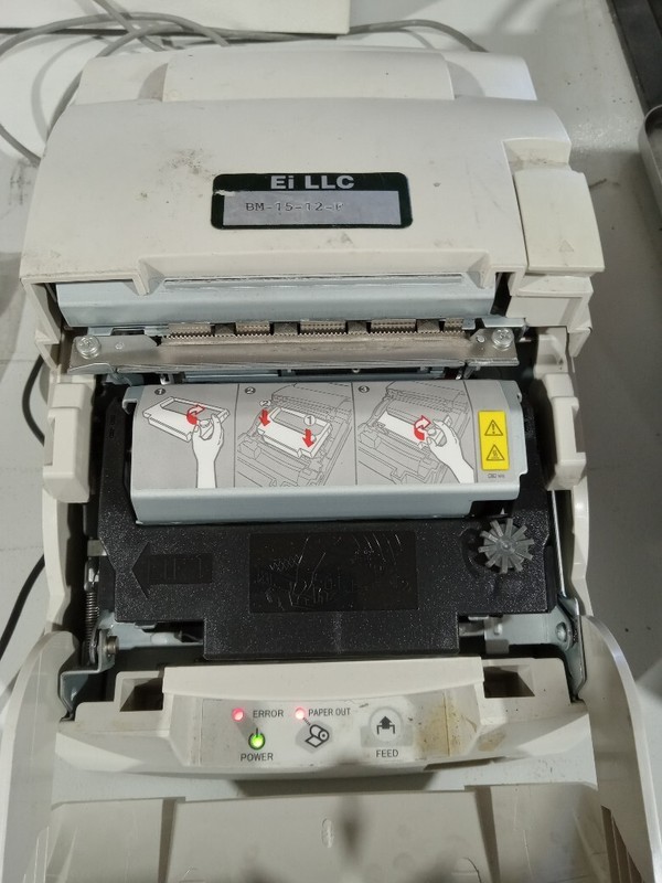 Epson TM-U220D M188D POS Receipt Printer (For Parts/Repair, No Paper) w/Charger gallery