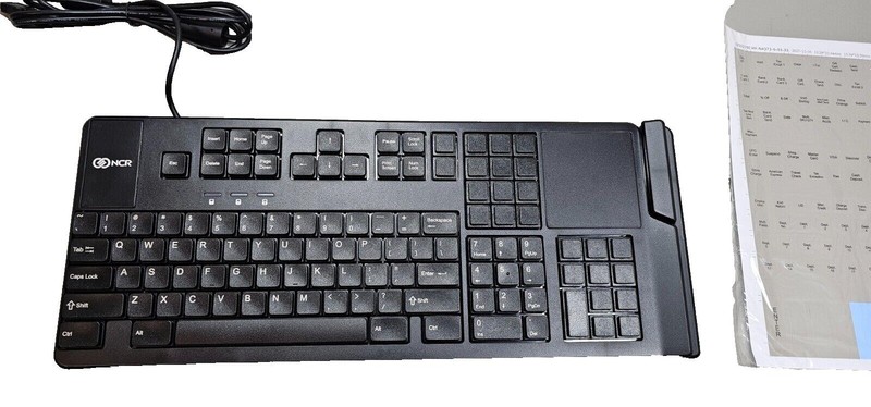 NCR 6932 115 Key RealPOS Keyboard, USB Wired, Full Size, No Keylock, Black, New gallery