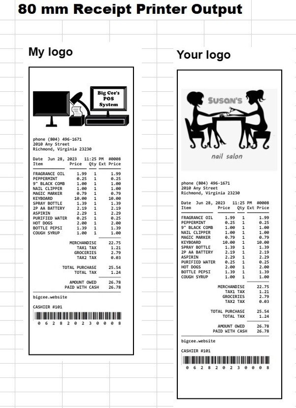 Big Cee retail POS system gallery