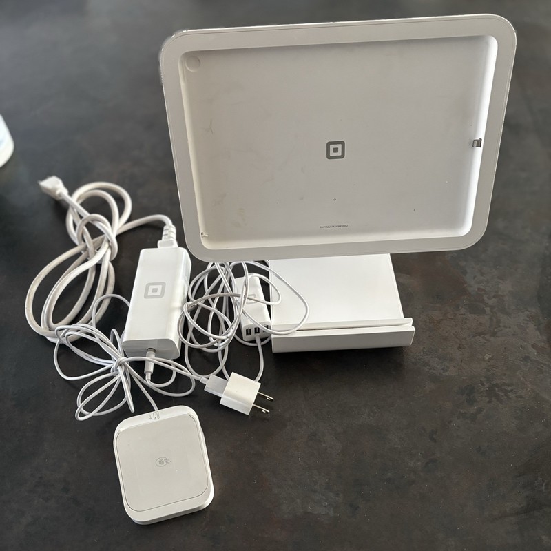 Square Retail POS System with Card Reader, Stand, and Power Adapter